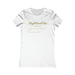 HighToned Chic Women's Favorite Tee (Green Script)