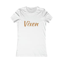 Load image into Gallery viewer, Vixen In The Nude T-Shirt (Fitted Light Golden Brown Letters)
