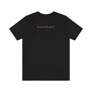 Favored Jersey Short Sleeve T-Shirt (Light Golden Brown Letters)