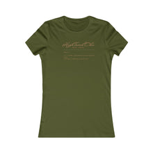 Load image into Gallery viewer, HighToned Chics Women&#39;s T-Shirt (Fitted - Light Brown Letters)
