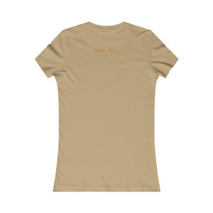 Vixen In The Nude T-Shirt (Fitted Light Golden Brown Letters)