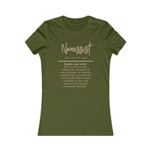 Load image into Gallery viewer, Narcissist Women&#39;s T-Shirt (Fitted with Beige Letters)
