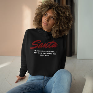 Santa Naughty Xmas Crop Hoodie