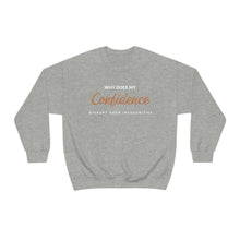 Load image into Gallery viewer, Confidence Unisex Heavy Blend™ Crewneck Sweatshirt (Brownish Tan Letters)
