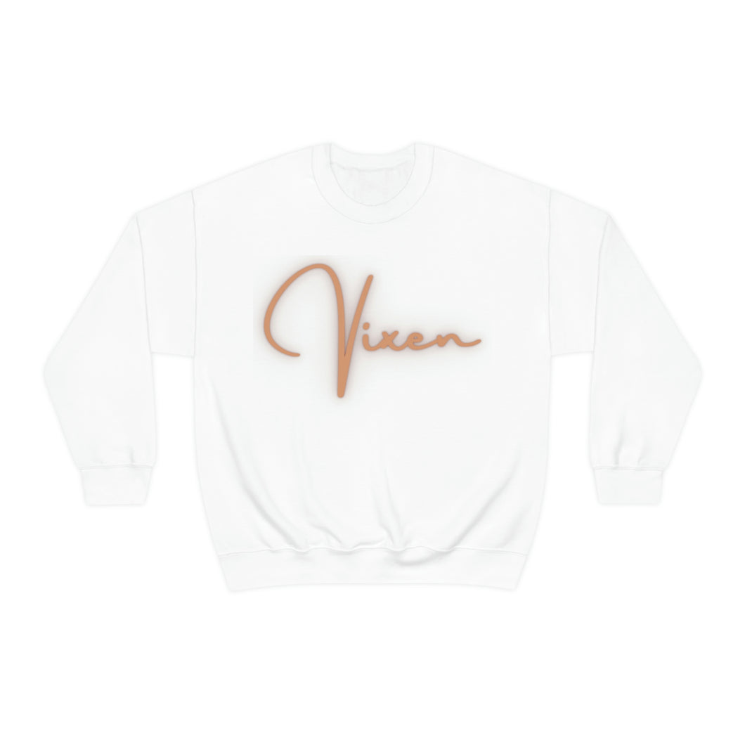 Vixen Heavy Blend™ Crewneck Sweatshirt (Brownish Tan Letters)