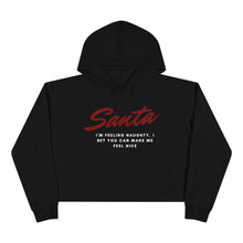 Load image into Gallery viewer, Santa Naughty Xmas Crop Hoodie
