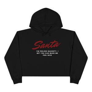 Santa Naughty Xmas Crop Hoodie